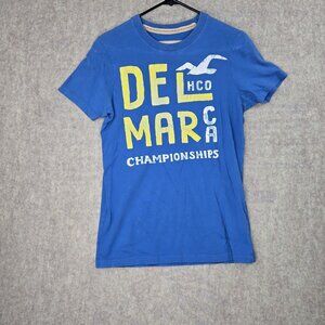 Hollister Blue Del Mar Championships T-Shirt S 100% Cotton